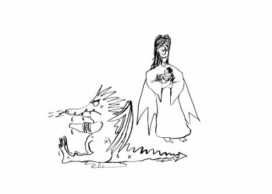 Die Frau, die vor dem Drachen gerettet wurde